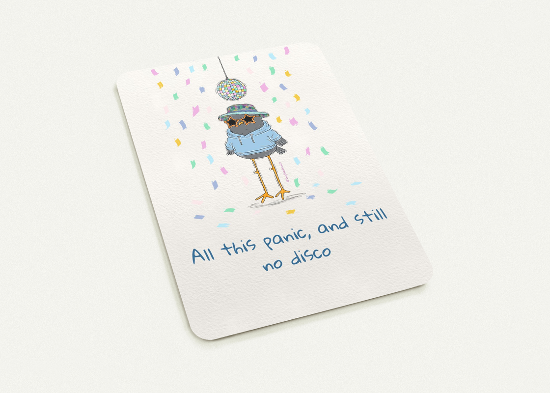 No Disco Pack of 10 Postcards