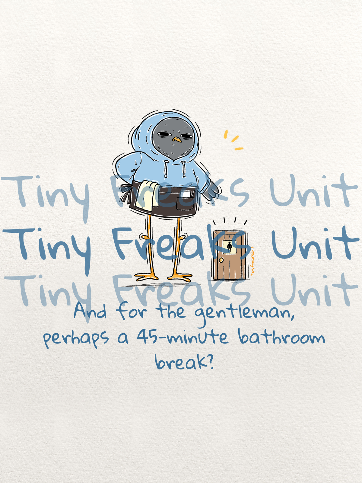 Bathroom Break Original Print