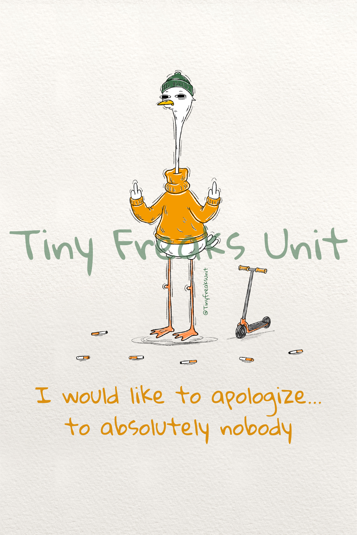 No Apologies Original Print