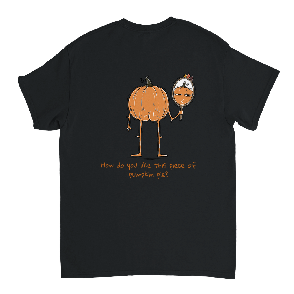 Pumpkin Pie Unisex T-shirt (back design)